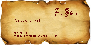 Patak Zsolt névjegykártya